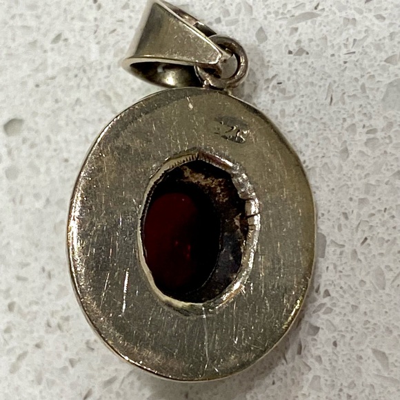 90’s Real Silver + Semi Precious Amethyst Pendant - Picture 7 of 12